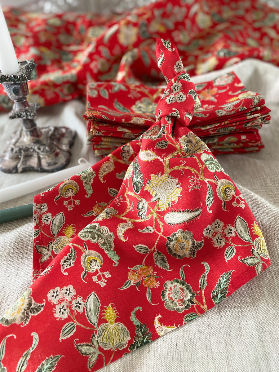 Florence Linen Napkins Set of 2 Corner of the Garden