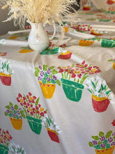 Pots of Spring Tablecloth