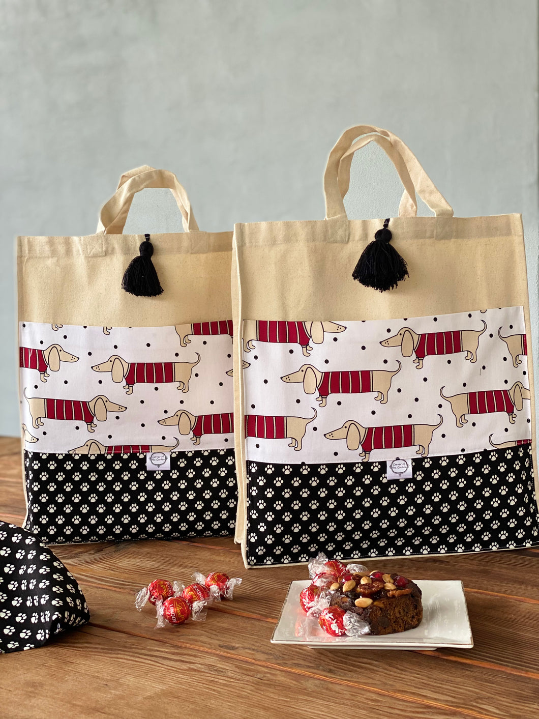 Sausage Dog Shopping Tote