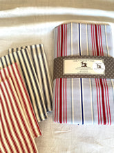 Blues and Red Stripes Tablecloth