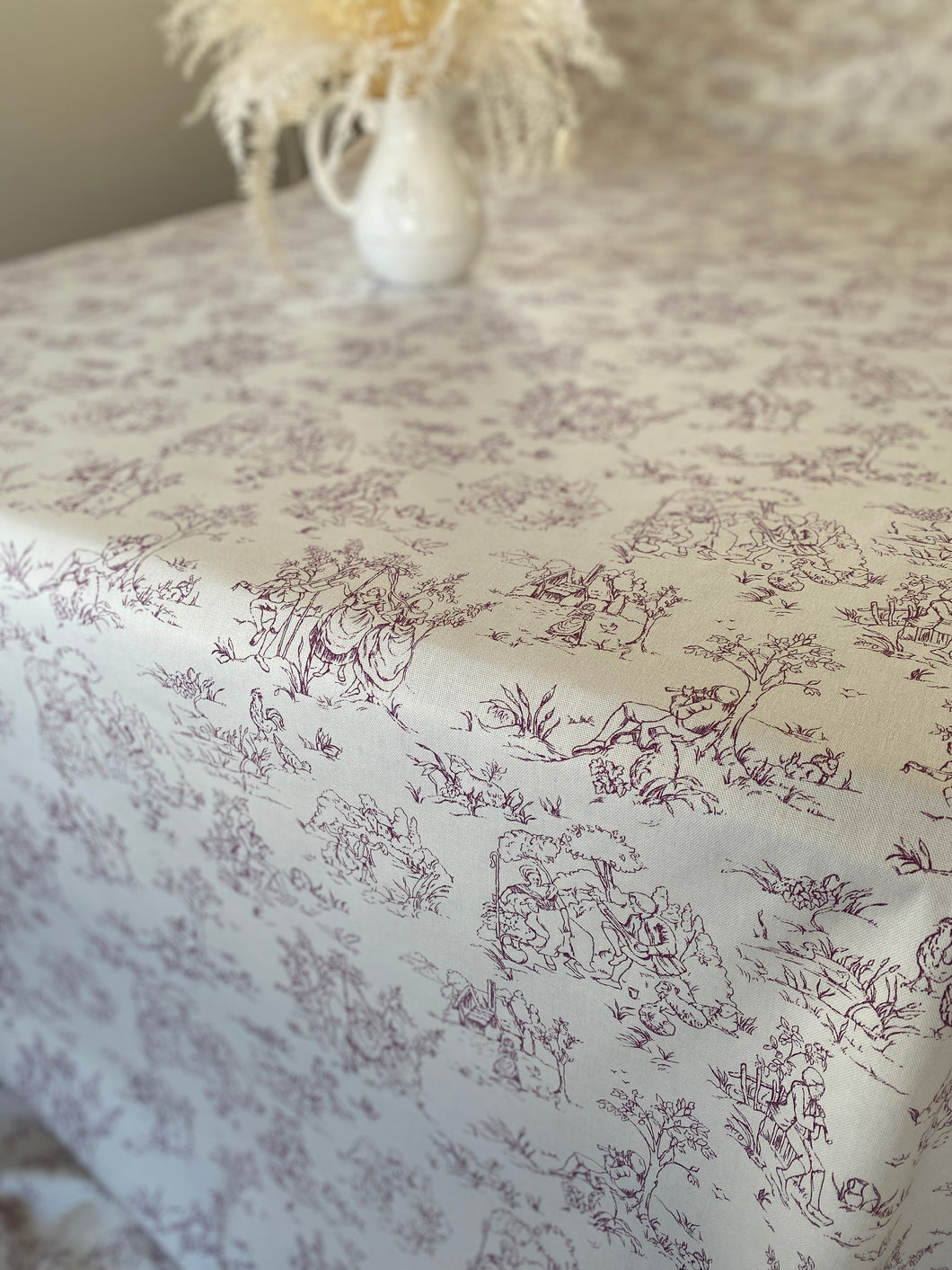 Toile Lavender Tablecloth