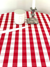 Gingham Red Round Tablecloth