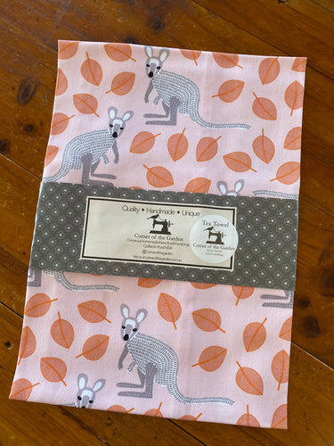 ‘Kangaroo Blush’ Tea Towel