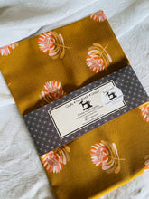 Waratah Mustard Linen blend Tea Towel