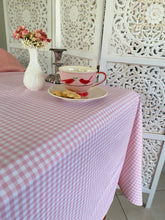 Pink Gingham 2.15m Tablecloth Square