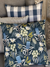 Navy Flora Cushion Cover