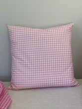 Light Pink Gingham Cushion Cover