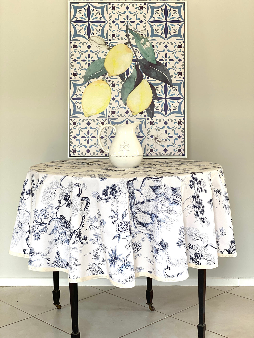 Blue Dynasty Round Tablecloth