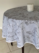 Gingko Silver Grey Round Tablecloth