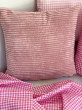 Blush Ribbed Velvet Cushion Cover