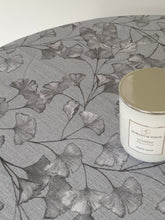 Gingko Silver Grey Round Tablecloth