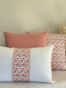 Ellie Bridget White Linen Cushion Cover