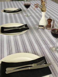 Black Ripple Tablecloth