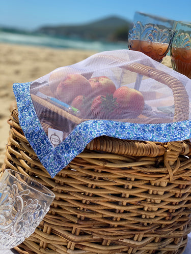 Blue Petite Floral Food Cover