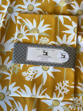 Flannel Flower Mustard Tea Towel