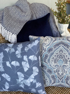 Blue Baroque Cushion Cover