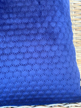 Dark Navy Velvet with hexagonal stitching