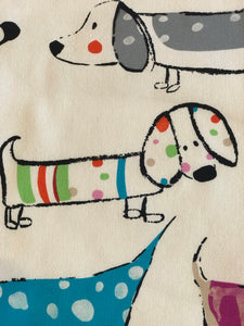 Tea Towel Dachshund Sausage Dog White