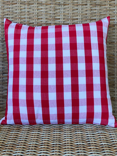 Red Gingham Cushion Cover