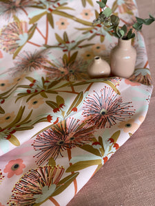 Flowering Eucalypt in Blush Table Runner