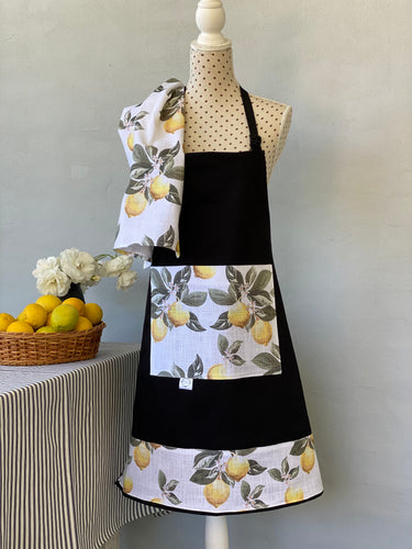Lemon Amalfi Apron (Black or White)