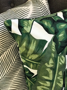 Botanical Large Palm Green Cushion Cover