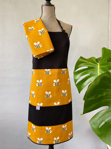 Bee on Black Apron