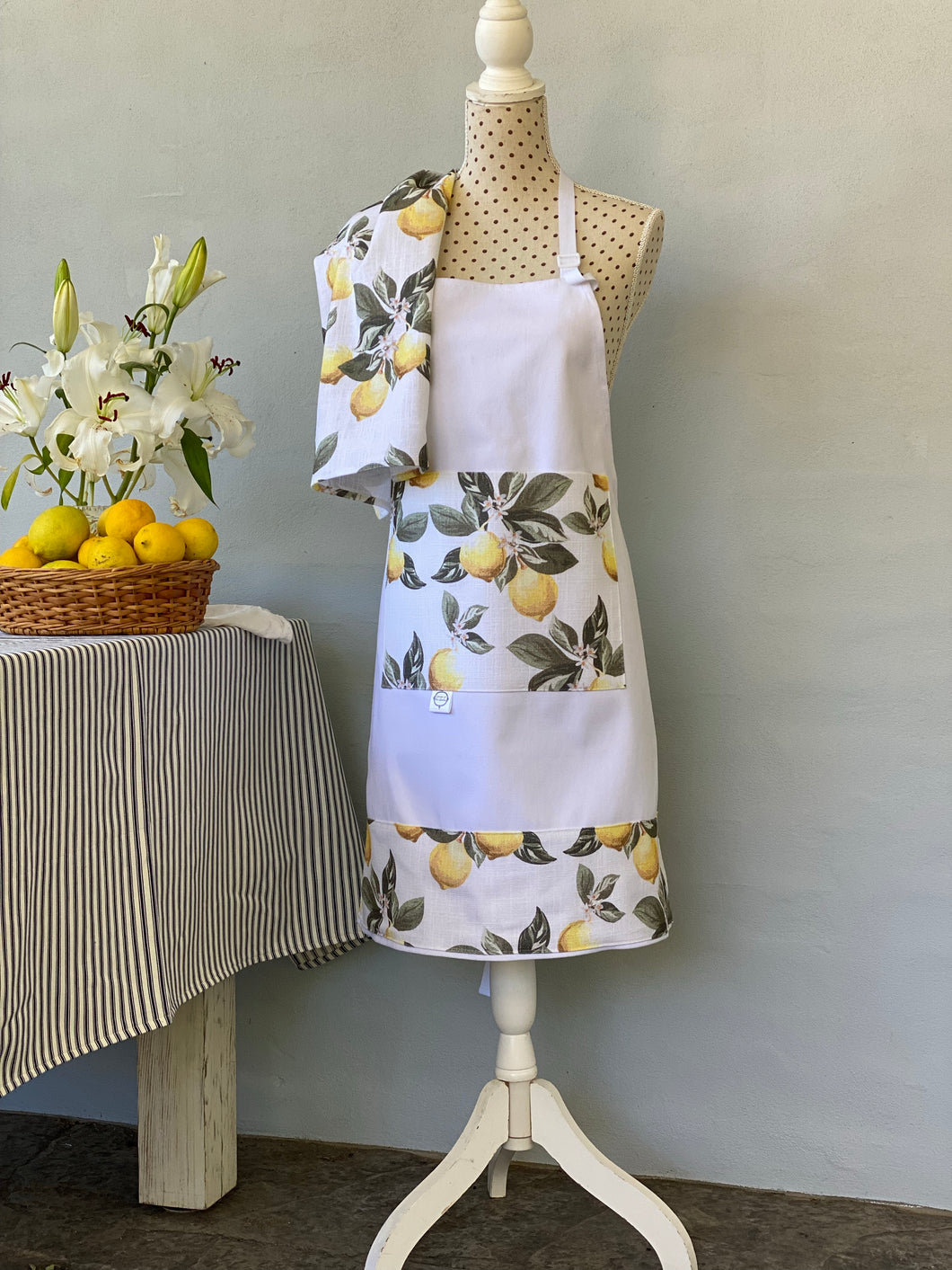 Lemon Amalfi Apron (Black or White)