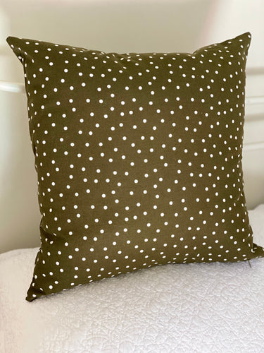 Olive Spot Cushion Cover