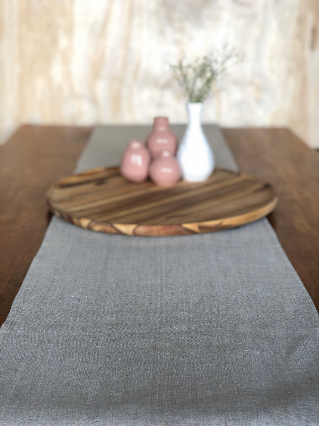 Table Runner Pure Linen Twig colour