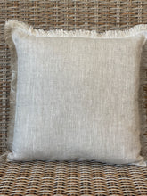 Fringed Pure Linen Pebble Cushion Cover