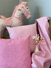 Bright Pink Gingham Cushion Cover