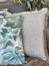 Fringed Pure Linen Pebble Cushion Cover